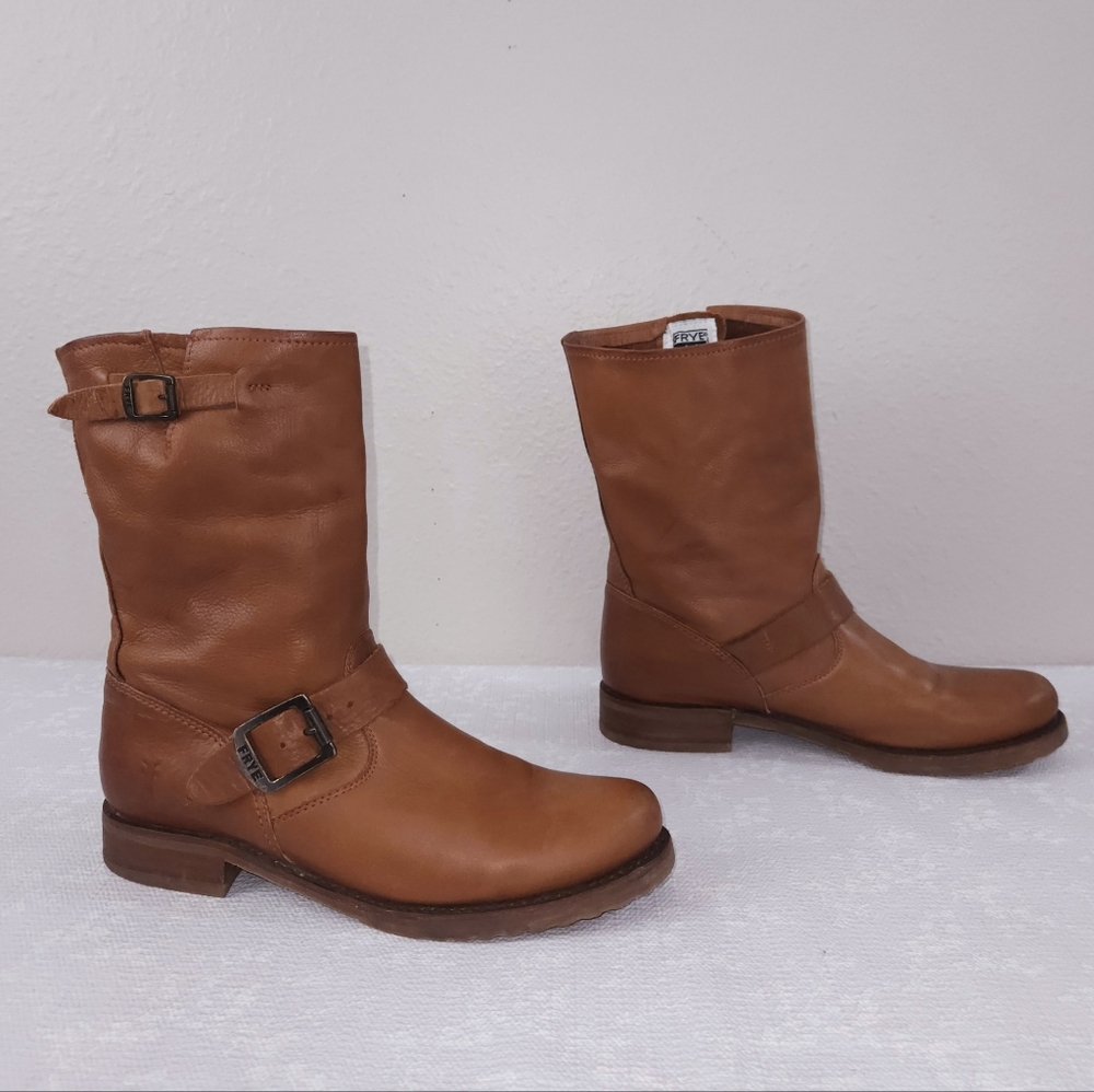 FRYE Veronica Shortie Brown Leather Boots US 8 - Picture 4 of 11